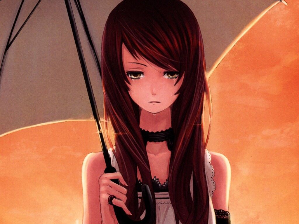 Sad Anime Girl 1024x768 Resolution HD 4k Wallpaper