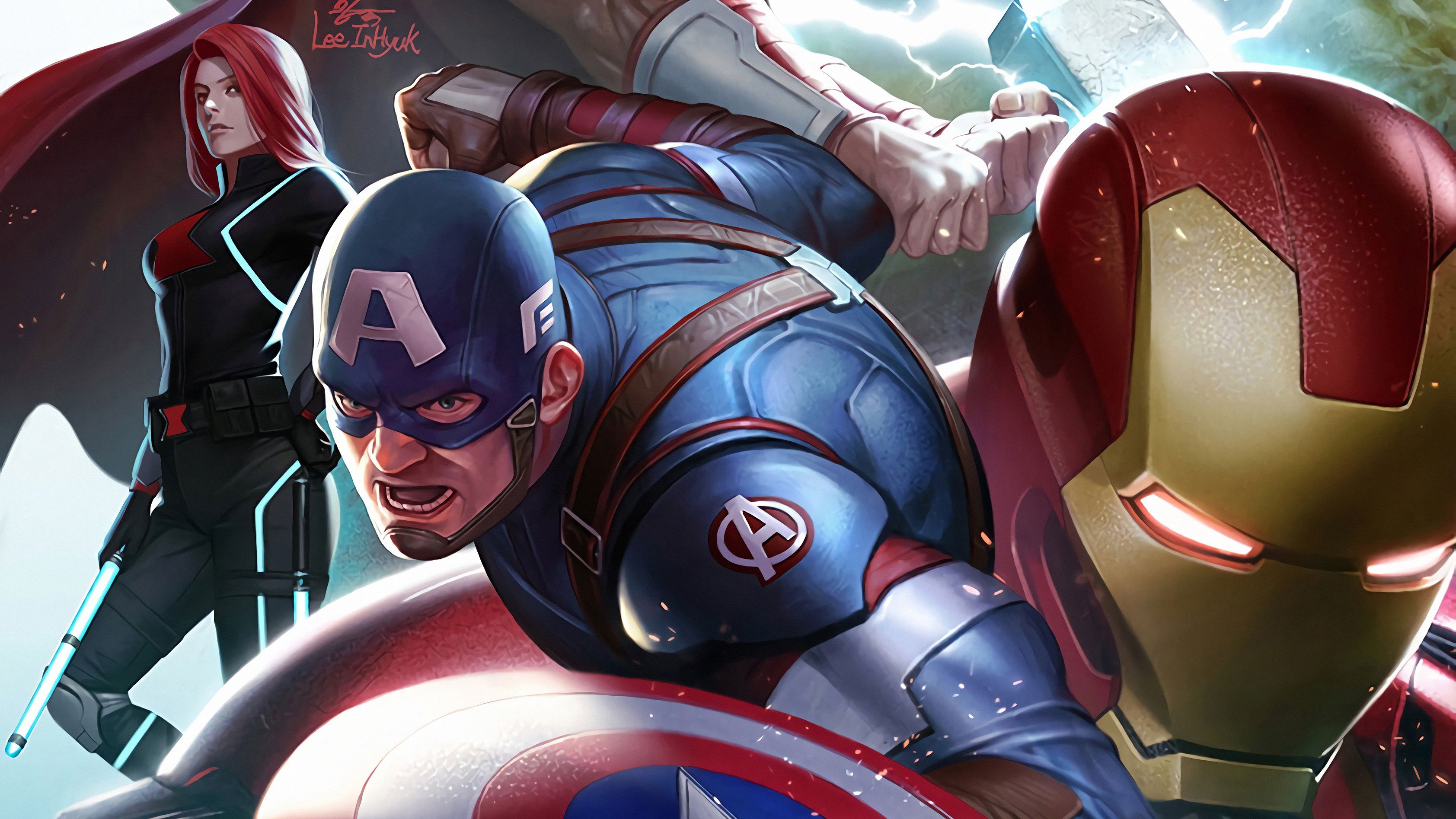 Avengers Team, HD Superheroes, 4k Wallpaper, Image, Background