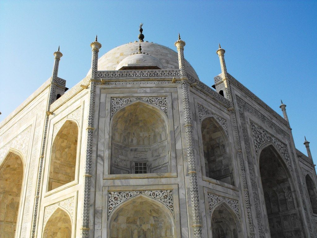 Agra, Taj Mahal Closeup, January 2012. The Taj Mahal is one