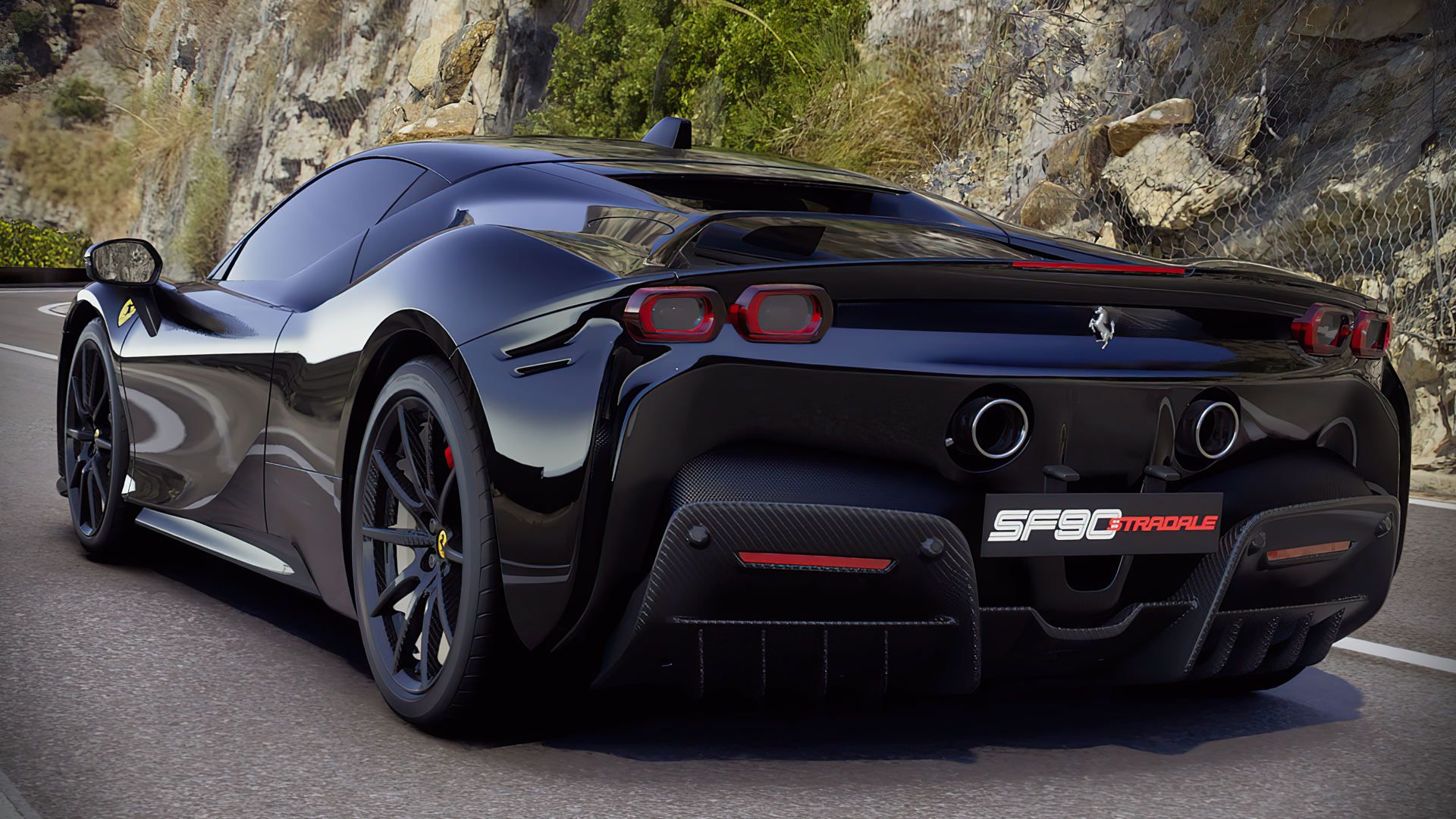 Ferrari 2020 Black Car Image
