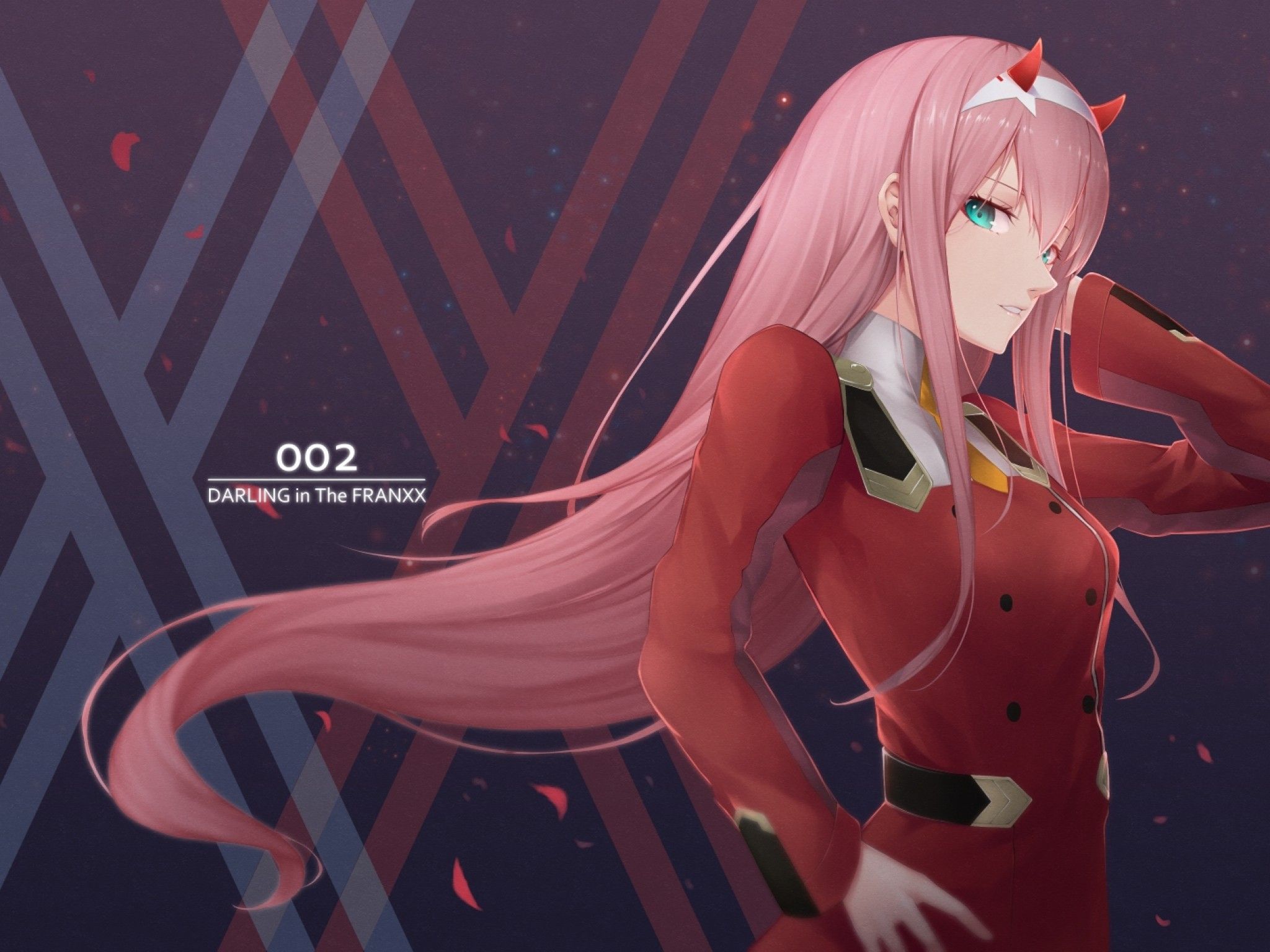 Download 2048x1536 Darling In The Franxx, Zero Two, Long Pink Hair