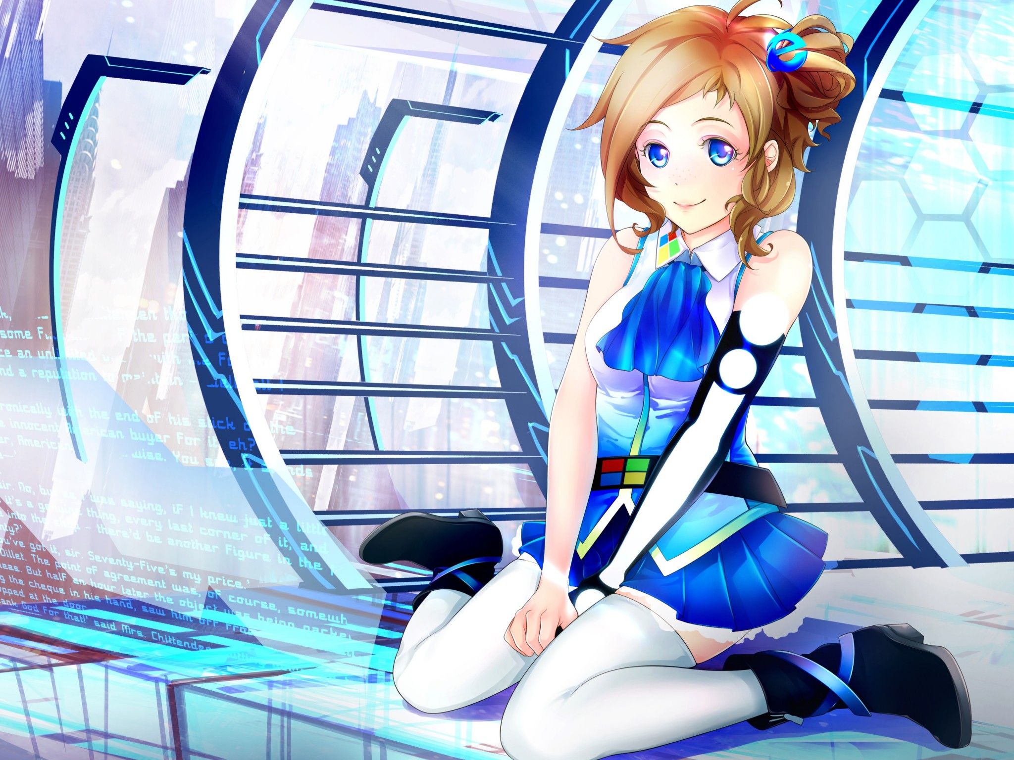 Wallpaper Anime girl, Windows, 4K, Anime