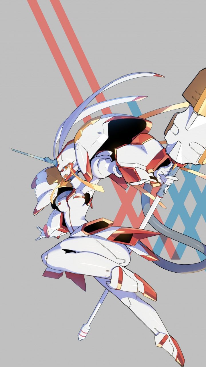 Minimal, armour suit, Strelitzia, 720x1280 wallpaper. Anime