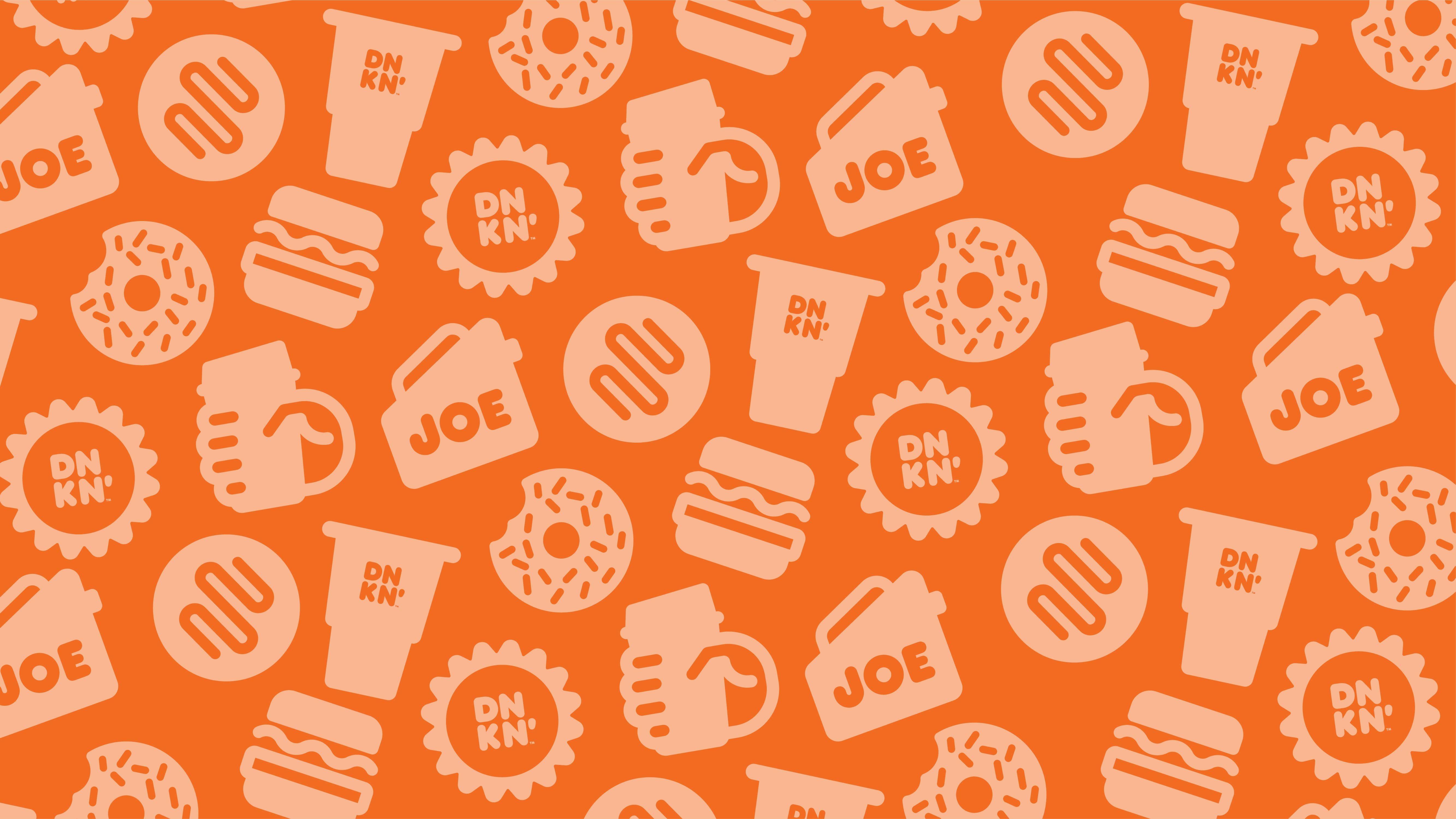 Dunkin' Background for Your Virtual Coffee Break. Dunkin'