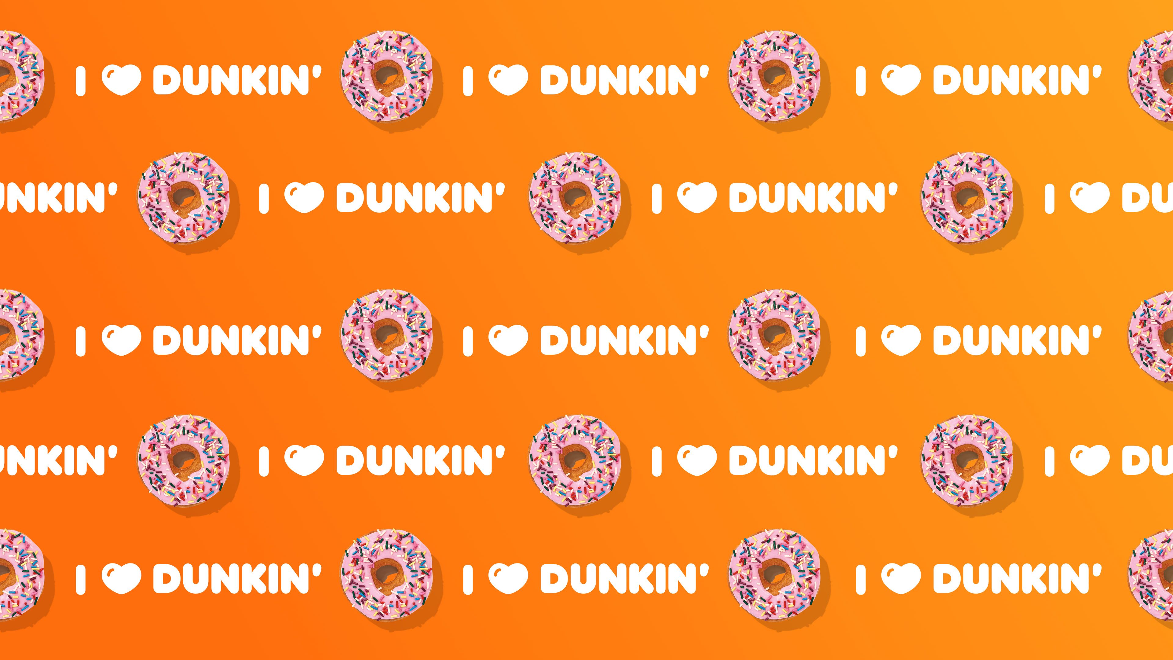 Dunkin' Background for Your Virtual Coffee Break. Dunkin'