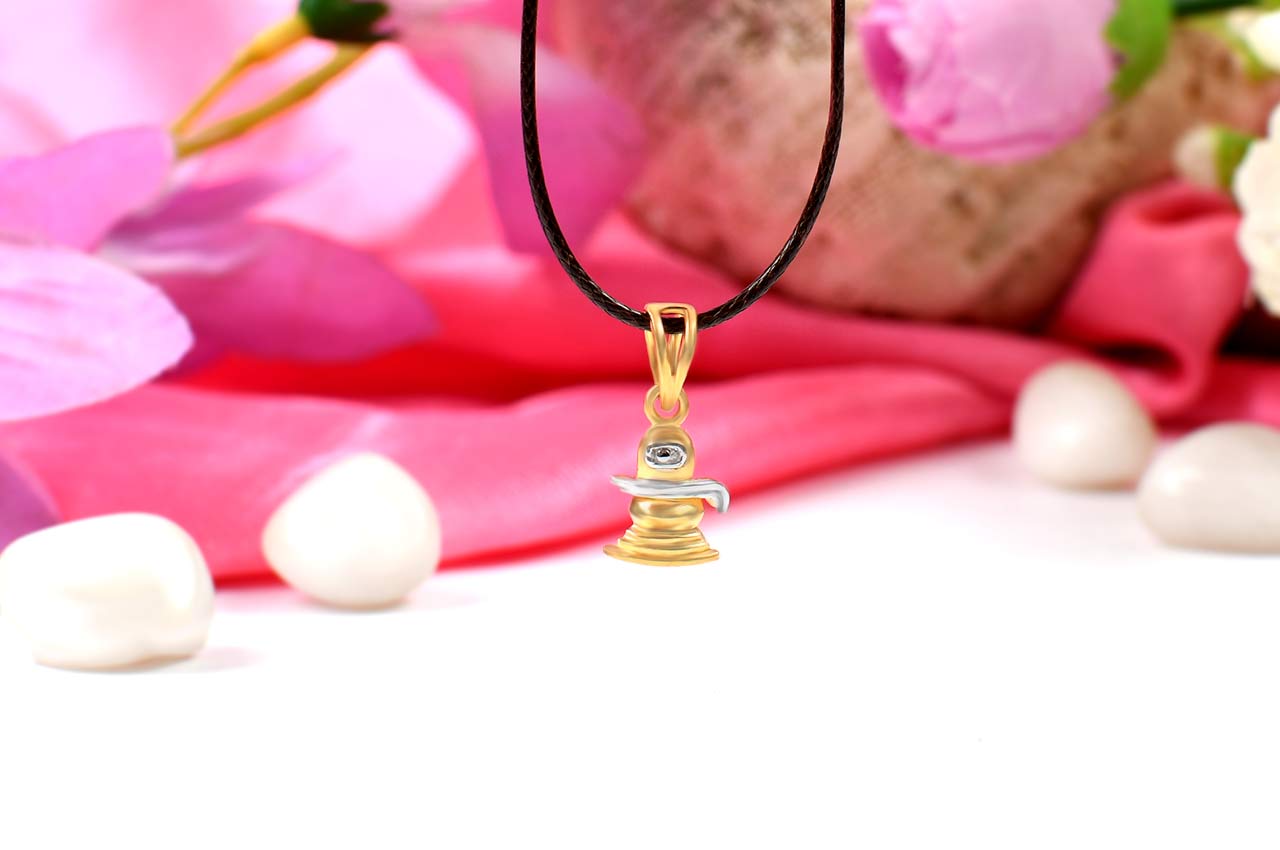 Shivling Locket in Pure Gold