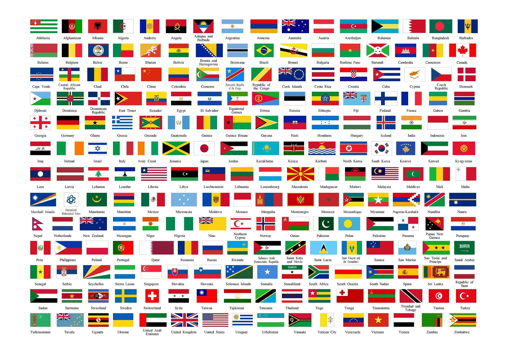 World Flags With Names Flags Of The World Flags With Names Images Images
