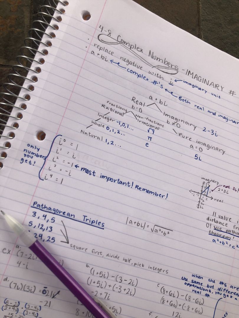 notes #study #school #notestostudy #math #algebra #complex