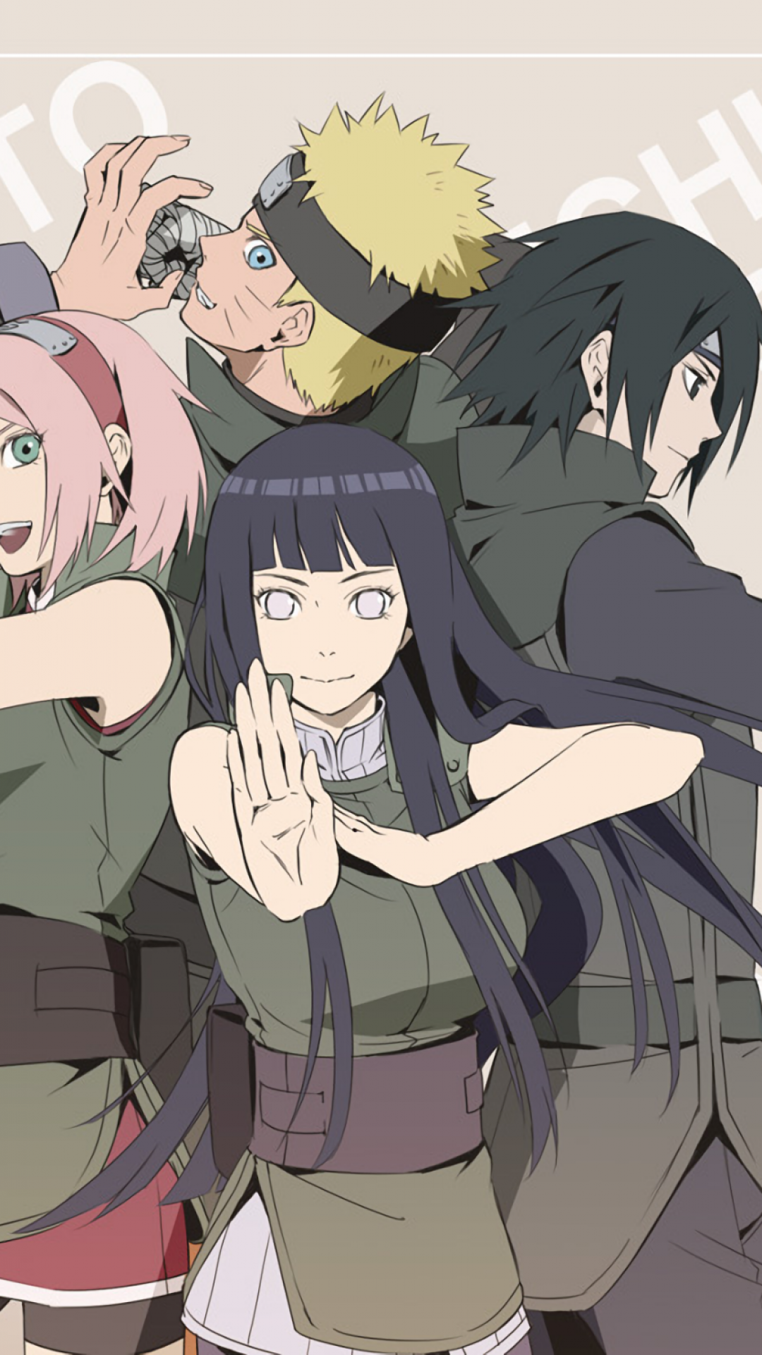 Download 1080x1920 Naruto, Team Sakura, Sasuke, Hinata