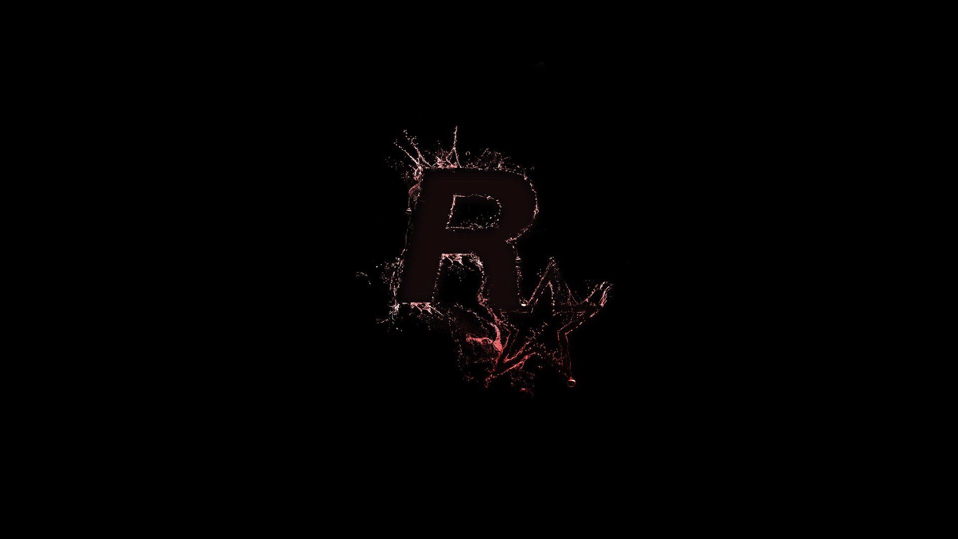 Rockstar Games, Simple, Black background, Dark, Black HD