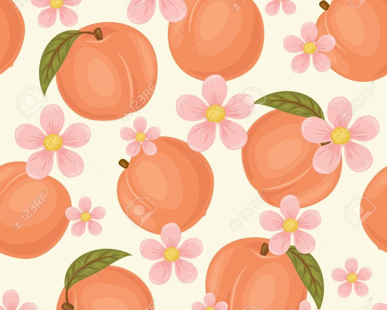 Free download Peach Seamless Pattern Peach Wallpaper Peaches With