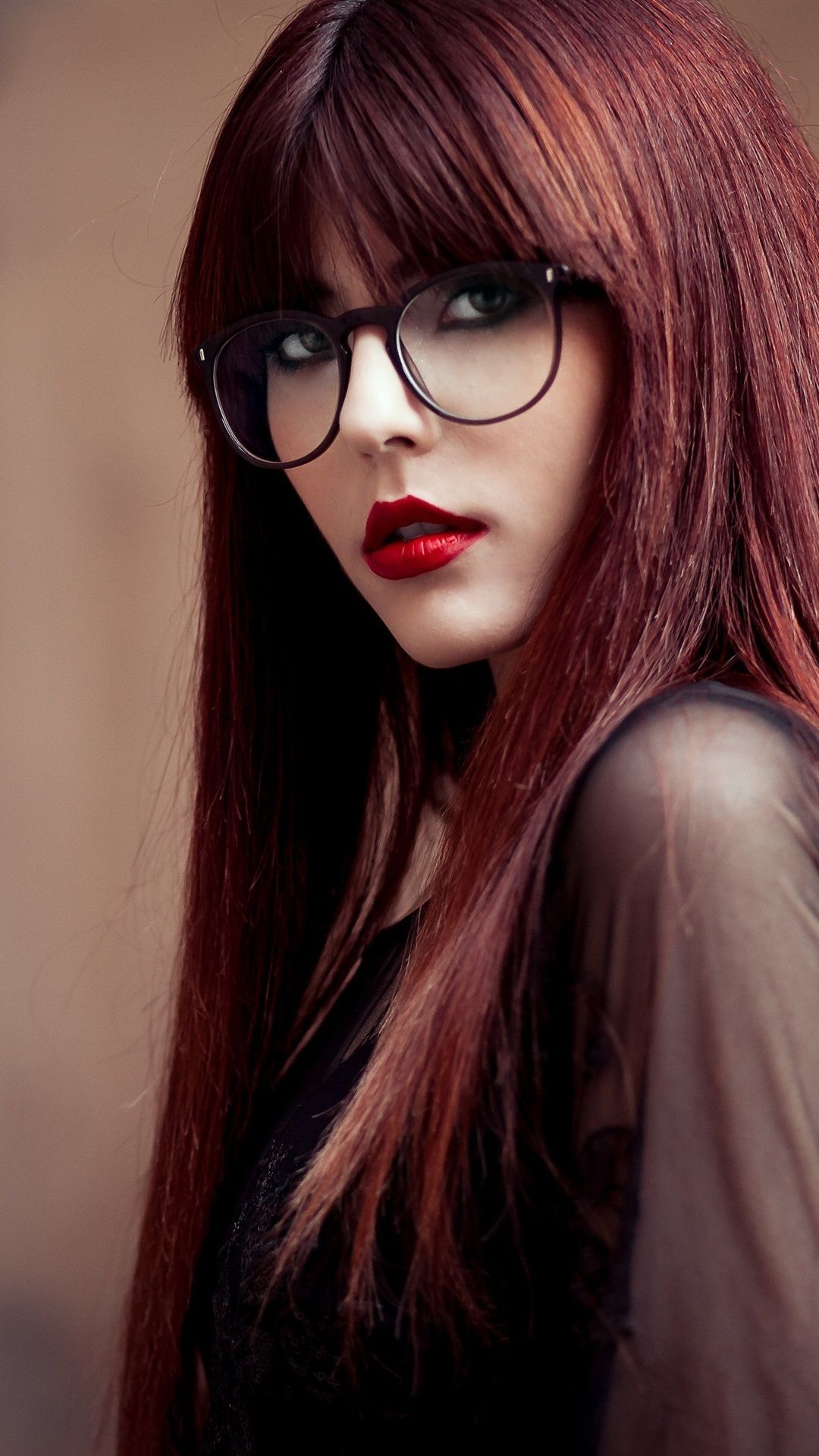 Wallpaper Long hair girl, glasses 3840x2160 UHD 4K Picture, Image