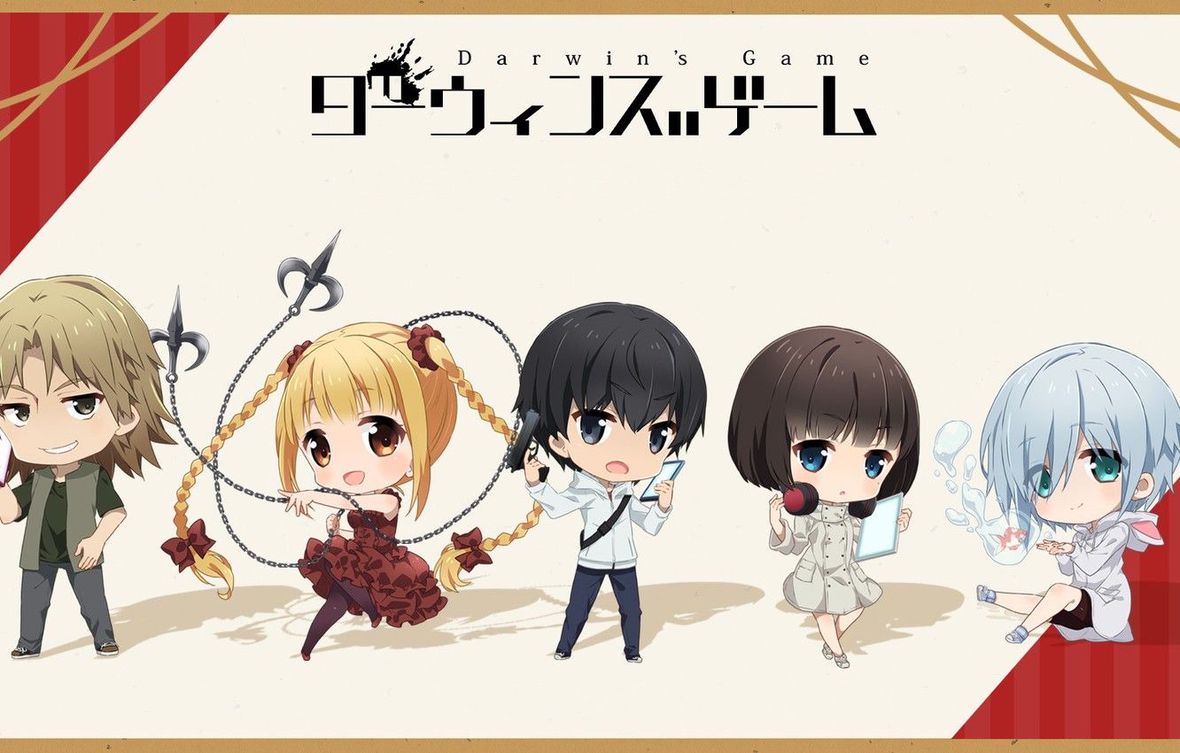 Wallpaper Darwin's Game, Pure, Ryuuji Maesaka, Shuka Karino, Self