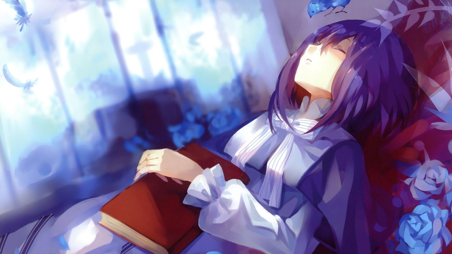 anime, Anime girls, Closed eyes, Dhiea Seville, +Pause+ Wallpaper