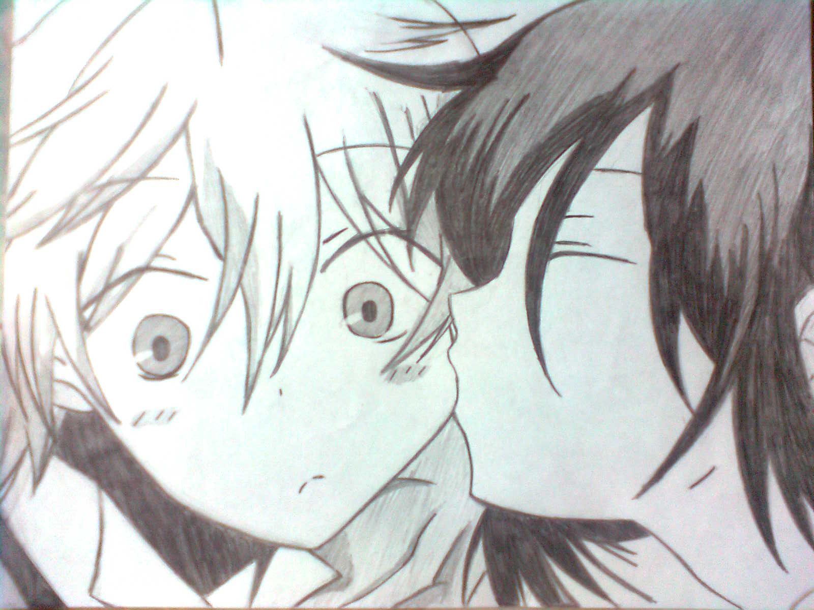 Boy And Girl Hugging Sketch At Paintingvalley Anima Boys Kissing A