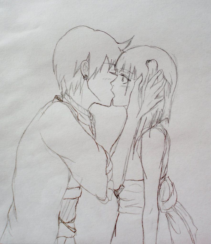 How To Draw An Anime Kiss Step by Step Drawing Guide by KahoOkashii   DragoArt