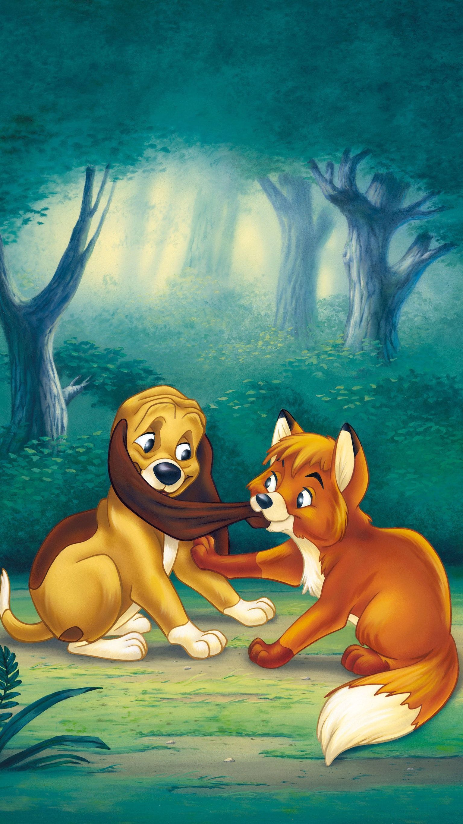 The Fox and the Hound (1981) Phone Wallpaper. The fox and