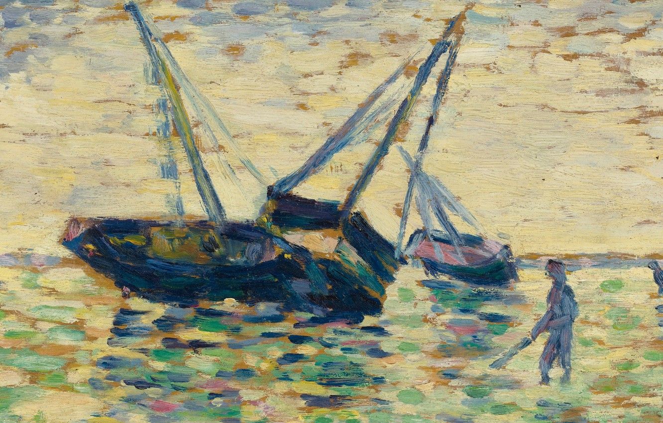 Wallpaper picture, pointillism, Georges Seurat, Georges Seurat