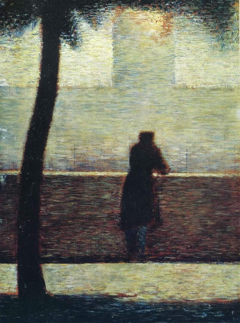 Man Leaning on a Parapet. Seurat, Georges seurat