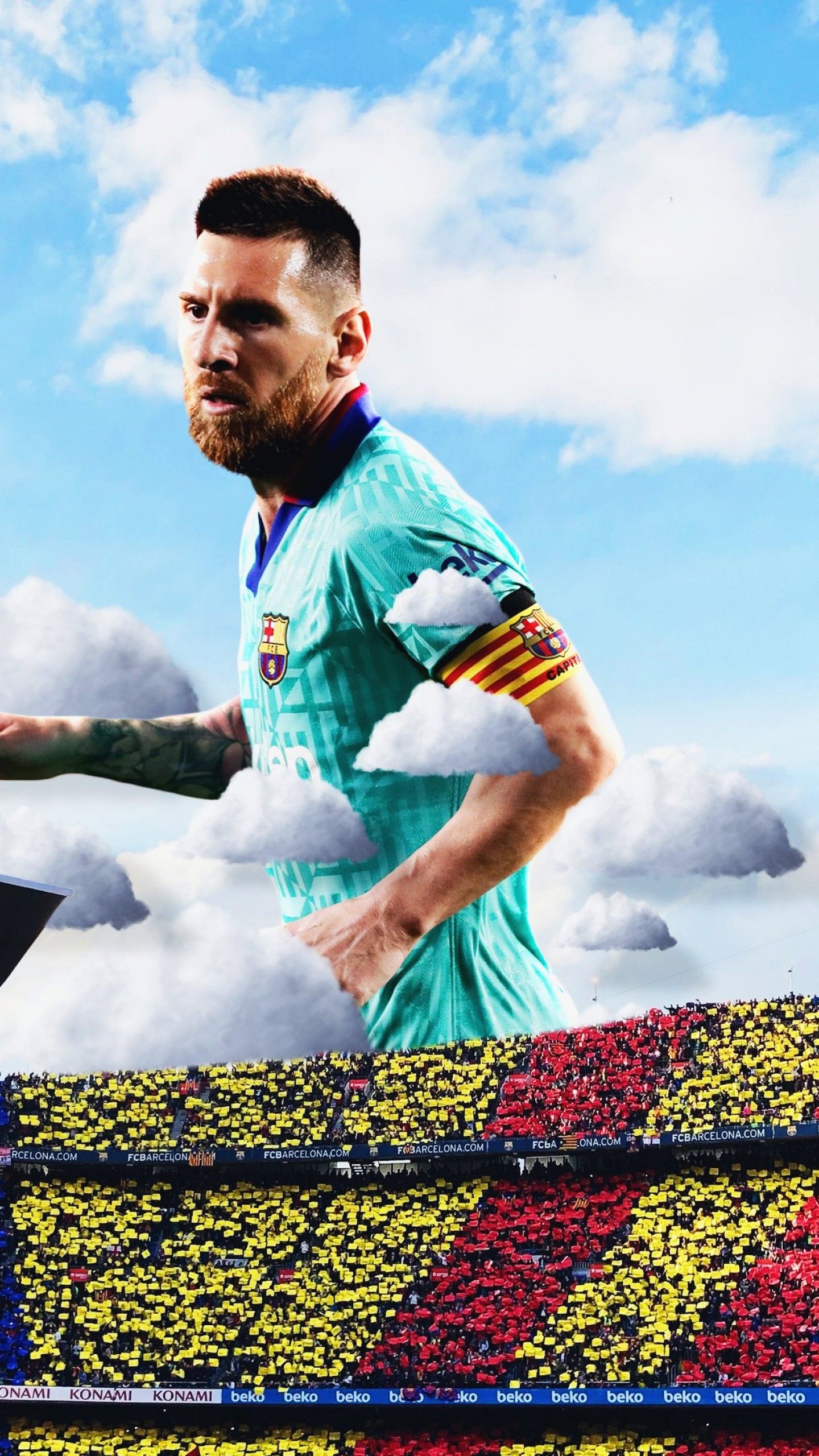 Wallpaper Lionel Messi, Stadium, FC Barcelona, 4K, Sports