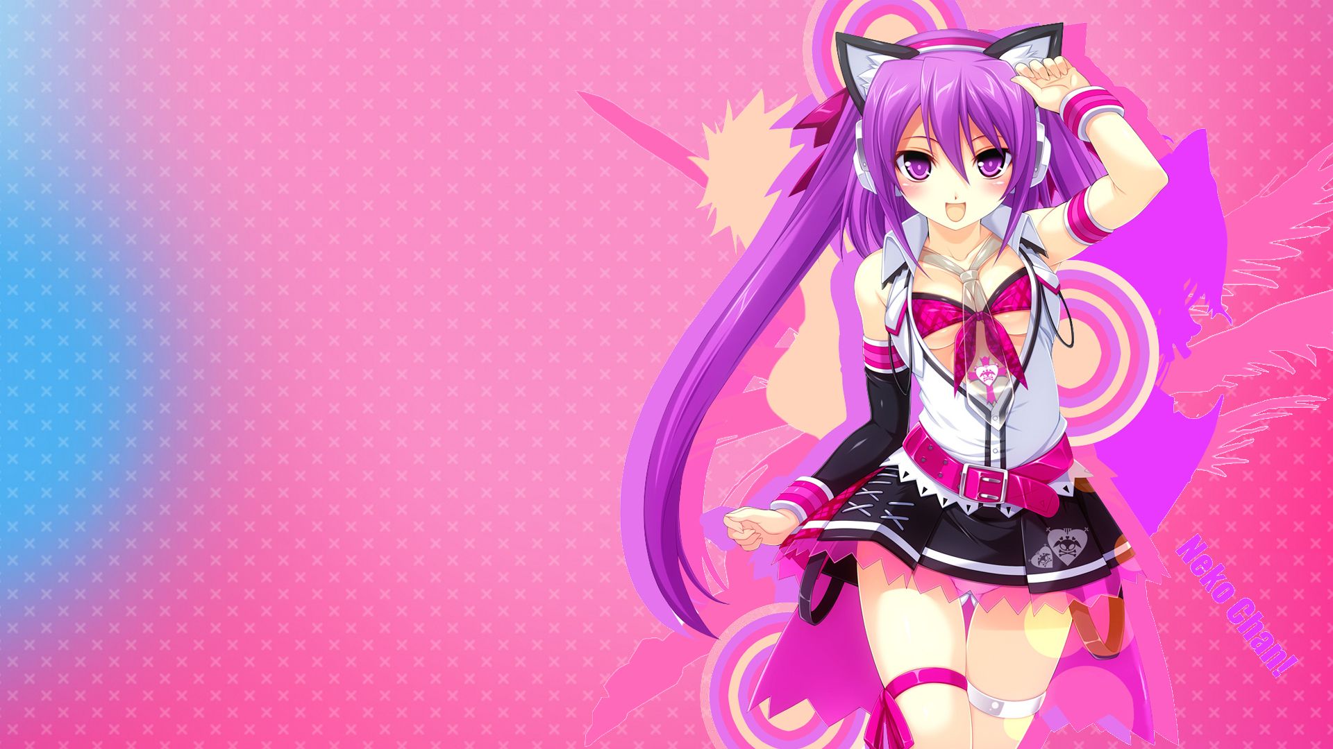 Image Neko Girls Anime 1920x1080