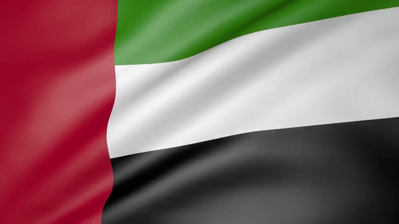 United Arab Emirates Flag Wave Motion Background