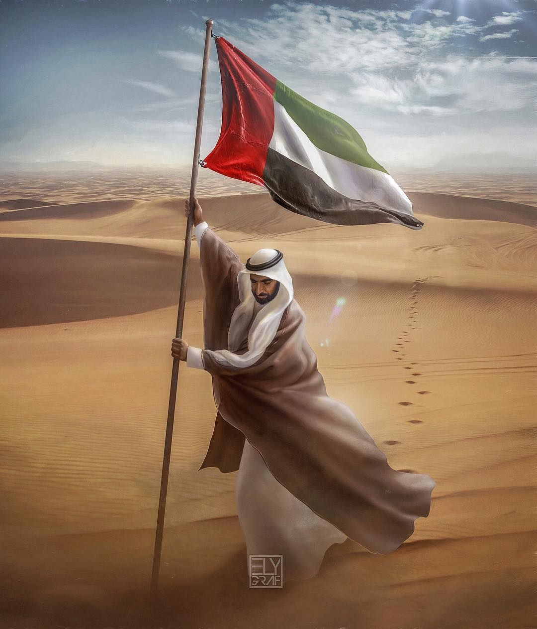 Zayed bin Sultan Al Nahyan. Por: elygraf. Uae national day