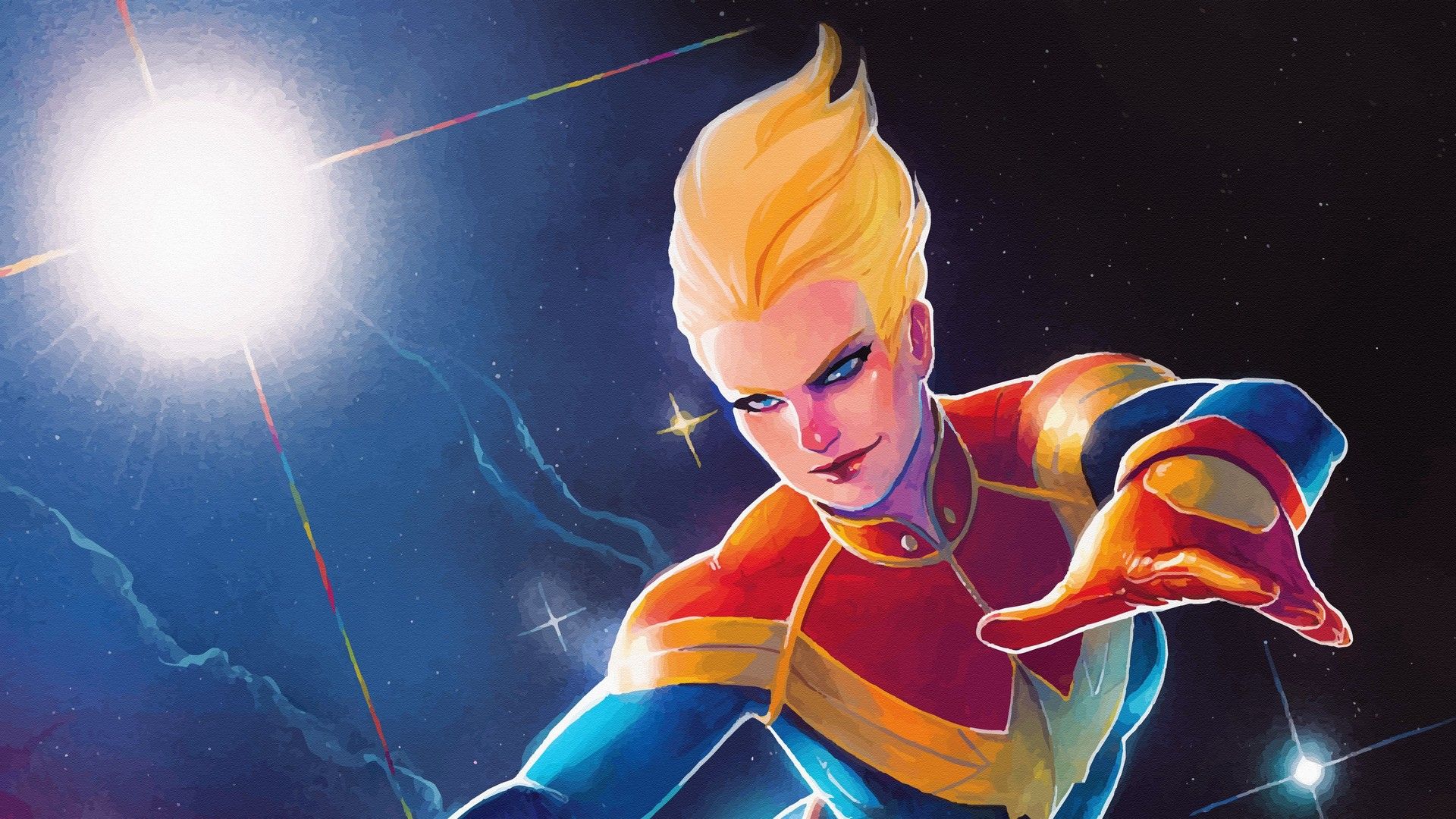 Captain Marvel Animated Background Wallpaper HD Live