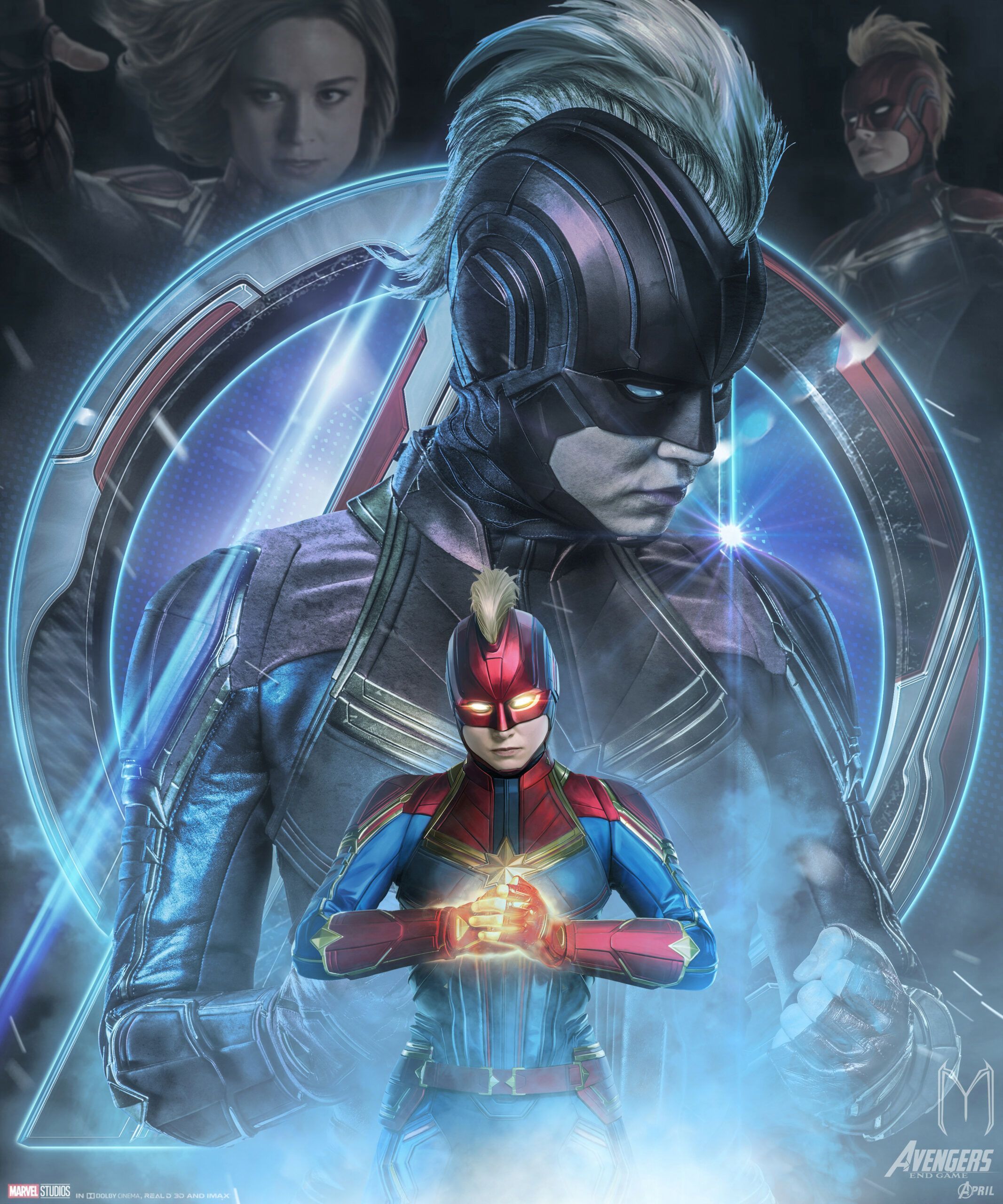 Beautiful Free Avengers Endgame Captain Marvel Poster Art. Marvel