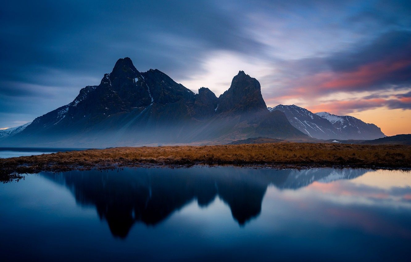 Wallpaper Sunset, Iceland, Eystrahorn image for desktop, section