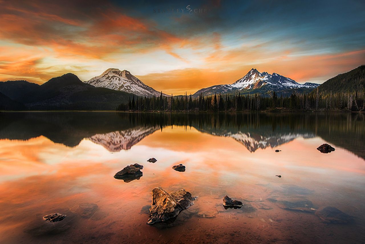 Desktop Wallpaper pacificwest portland Sparks Lake Nature mountain
