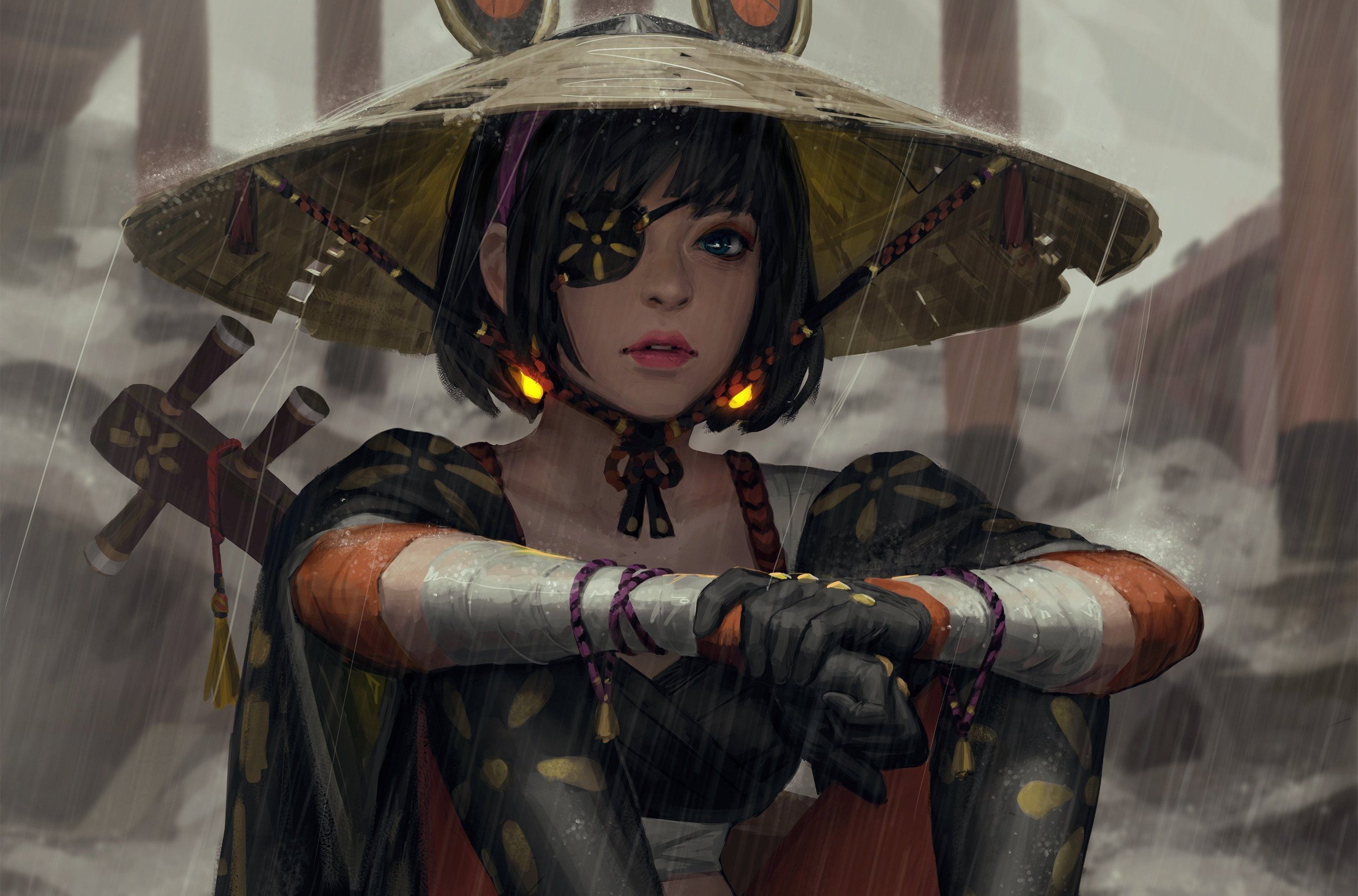 women #artwork #warrior #painting fantasy art #GUWEIZ fan art