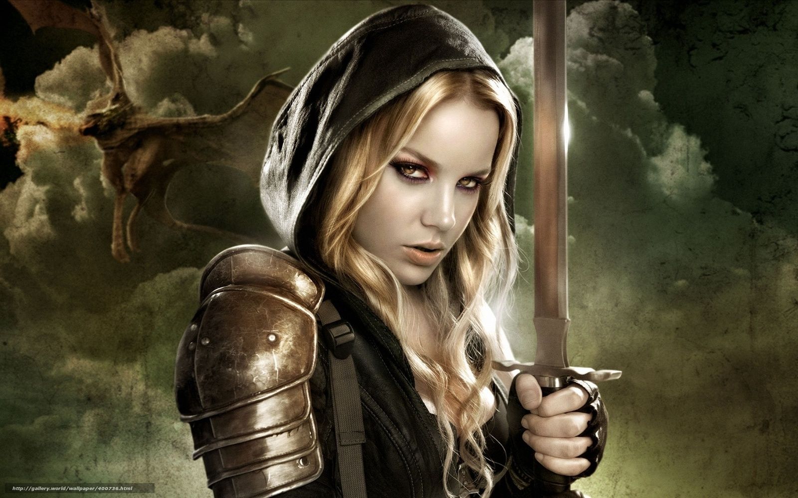 Free download wallpaper fantasy girl Warrior sword desktop