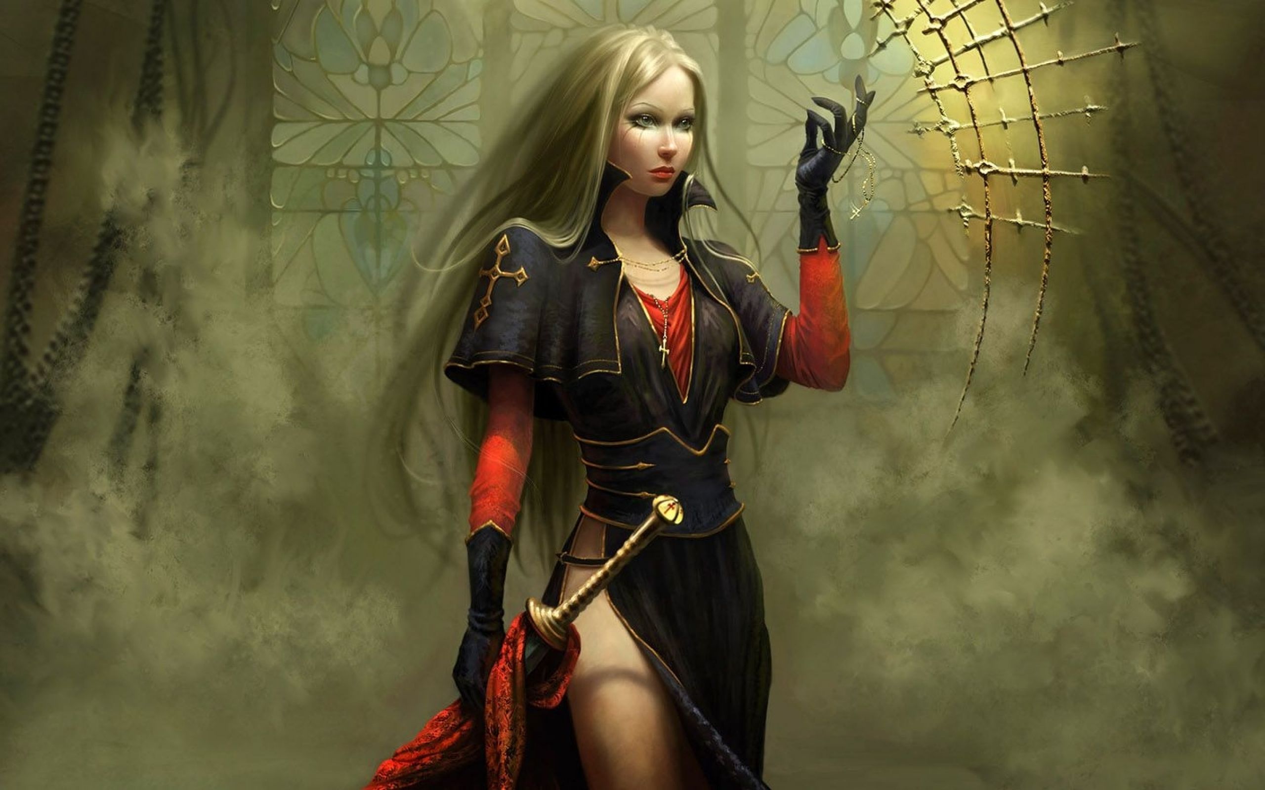 Crusader Fantasy, woman Warrior Wallpaper 2560x1600 HD Wallpaper