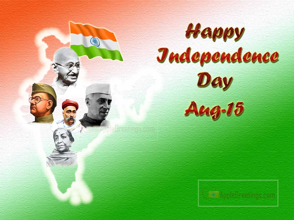 Independence Day Greetings With Freedom Fighter ID=1218