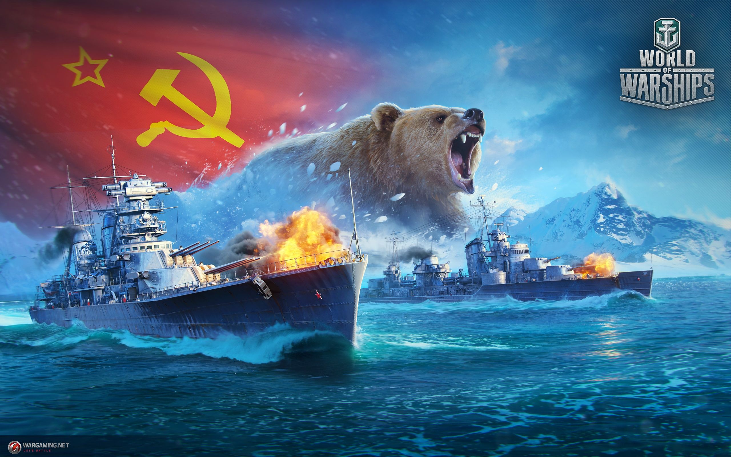 World Of Warship Ships Bears Russian USSR Games Army wallpaperx1600