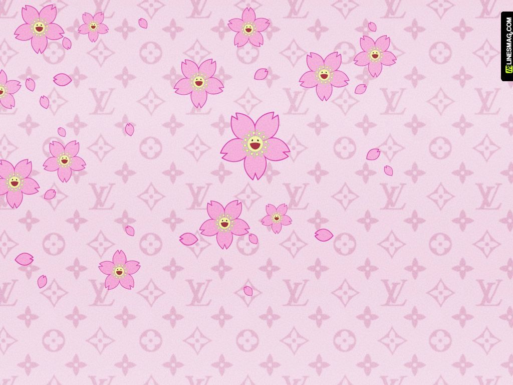 Download Louis Vuitton Aesthetic Blue And Pink Collage Wallpaper