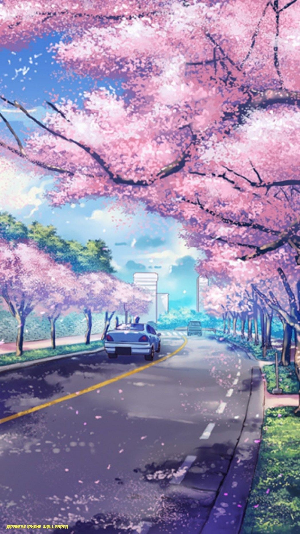 Japan Cityscape iPhone wallpaper. Anime scenery wallpaper, Anime