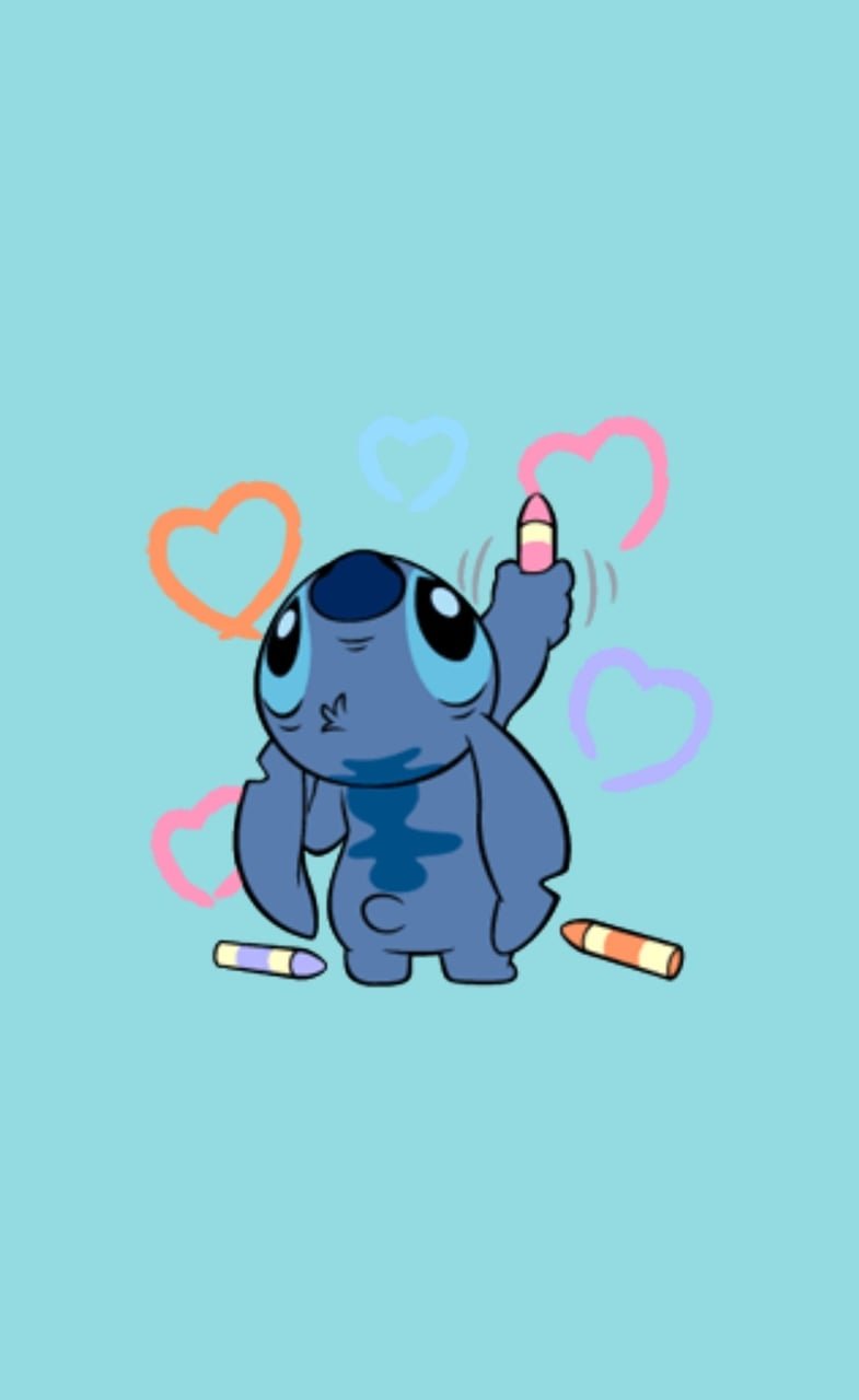 50 Adorable Stitch Wallpapers : Stitch & Pink Love Hears - Idea Wallpapers  , iPhone Wallpapers,Color Schemes