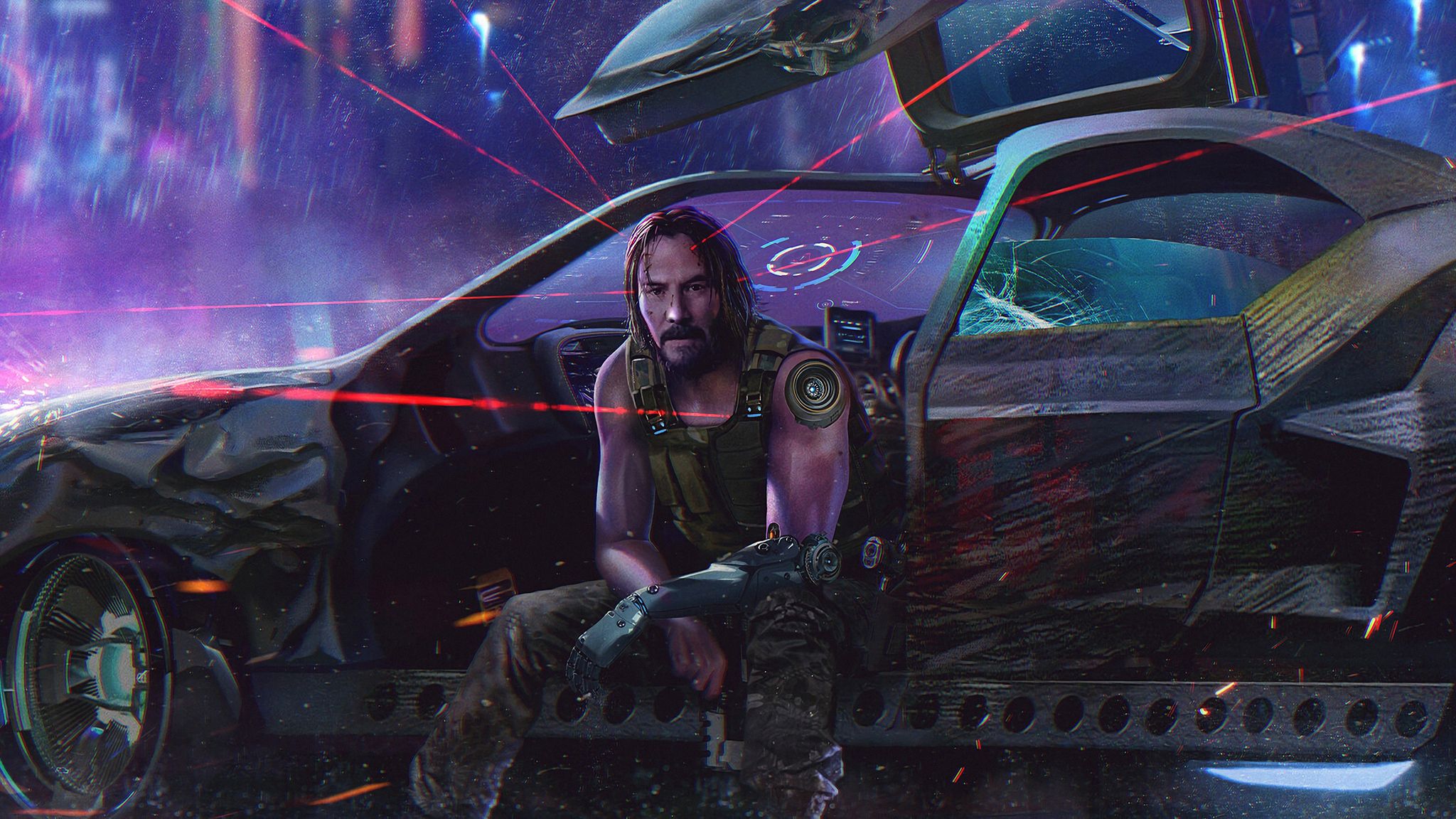 Cyberpunk 2077 Keanu Reeves 4k 2048x1152 Resolution HD