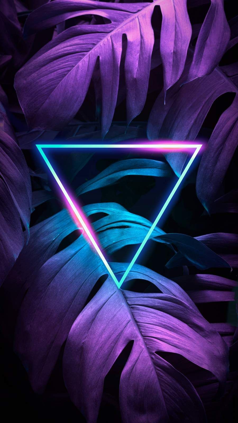 Neon Triangle iPhone Wallpaper in 2020