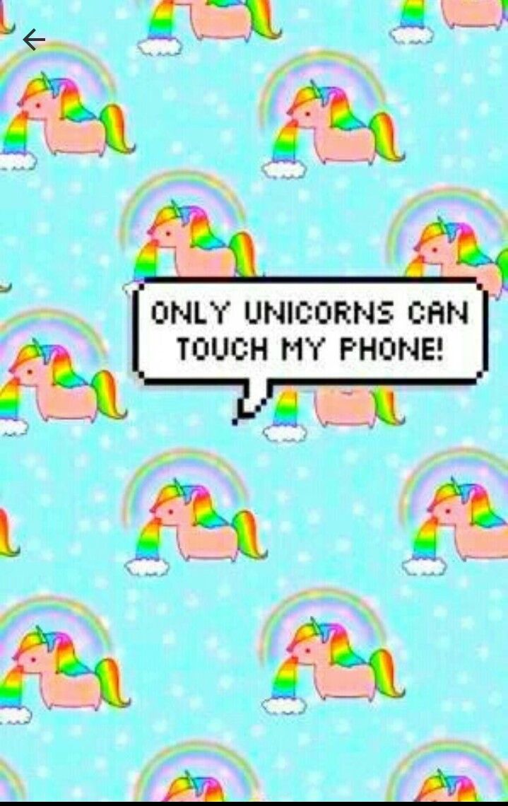 unicorn, background, sweet, Don't touch my phone