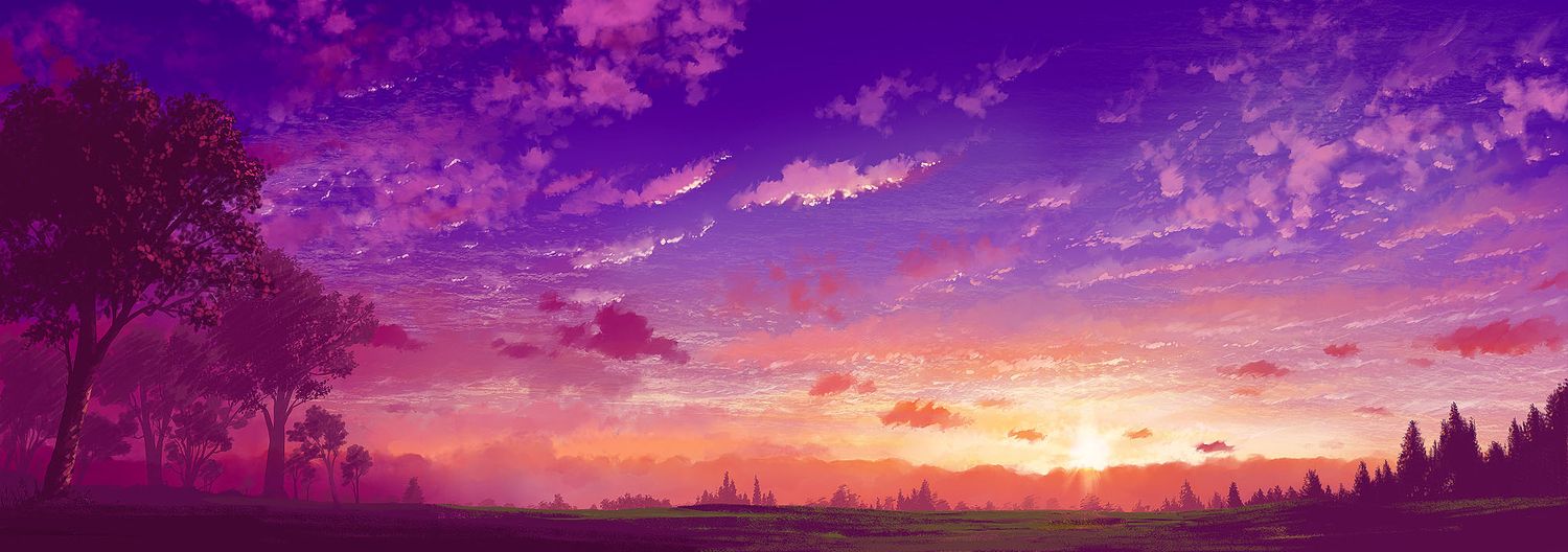 clouds dualscreen landscape nobody original purple scenic sky