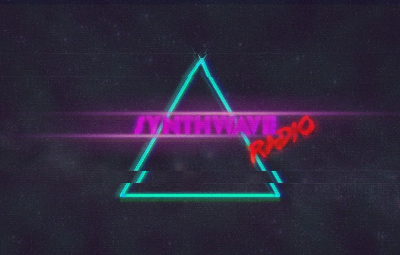 Wallpaper Music, Neon, Background, Triangle, Radio, Synthpop, VHS