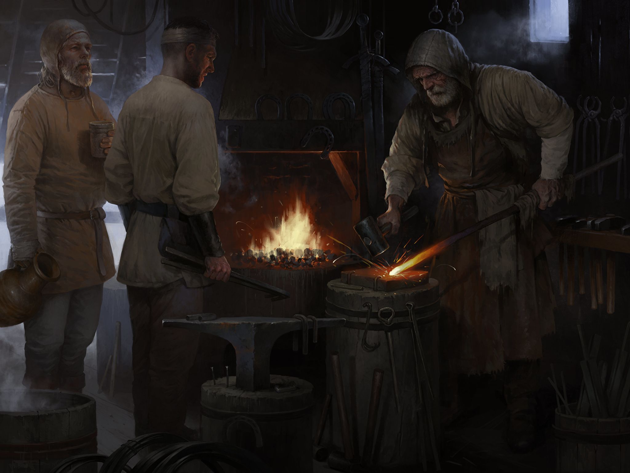Image Kingdom Come: Deliverance Men Blacksmith Fantasy 2048x1536.