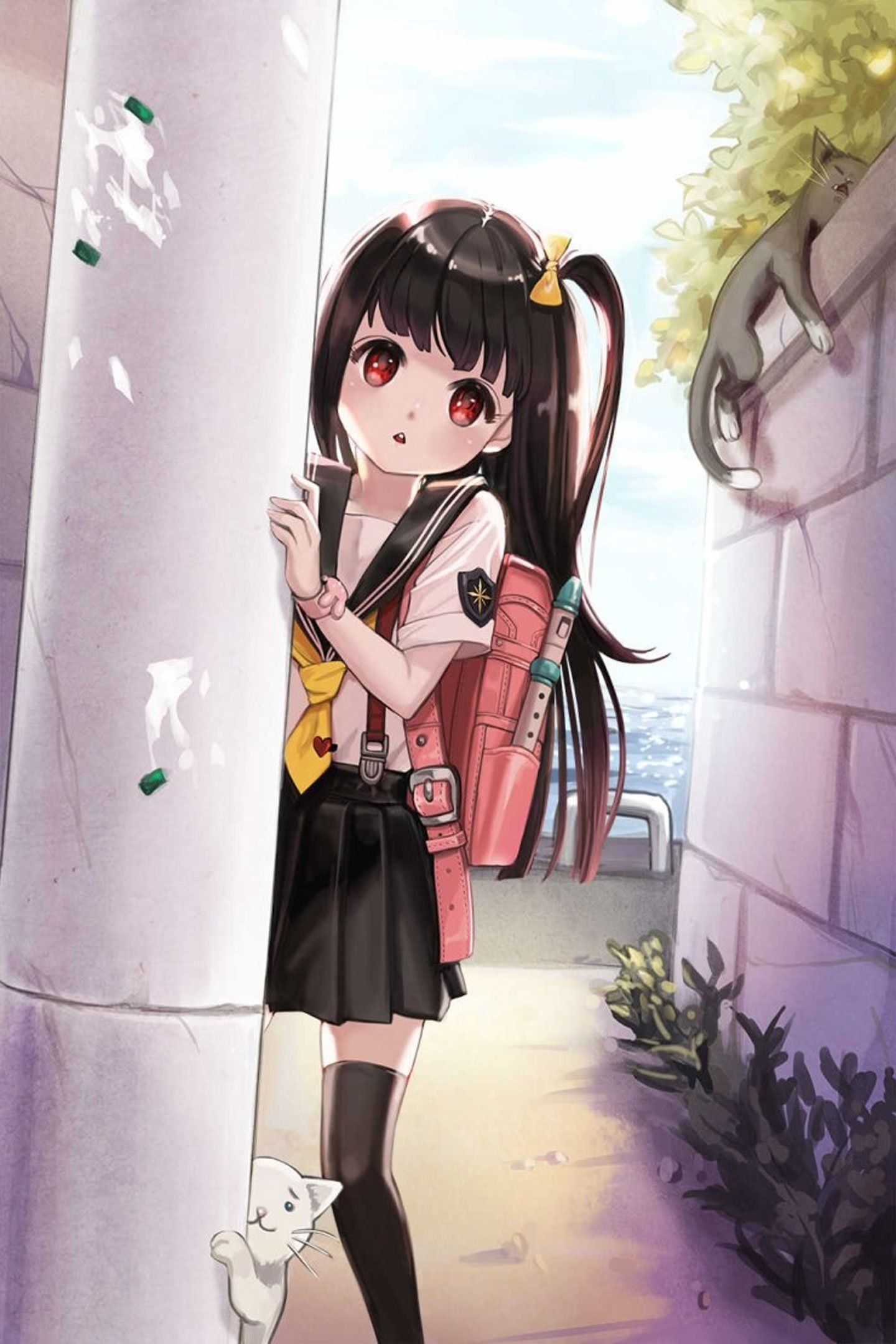 327973 Happy Anime Girl Student Uniform 4k  Rare Gallery HD Wallpapers