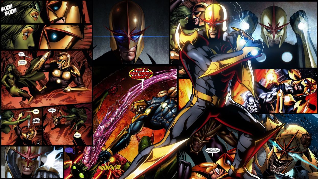 NOVA corps marvel superhero wallpaperx1080