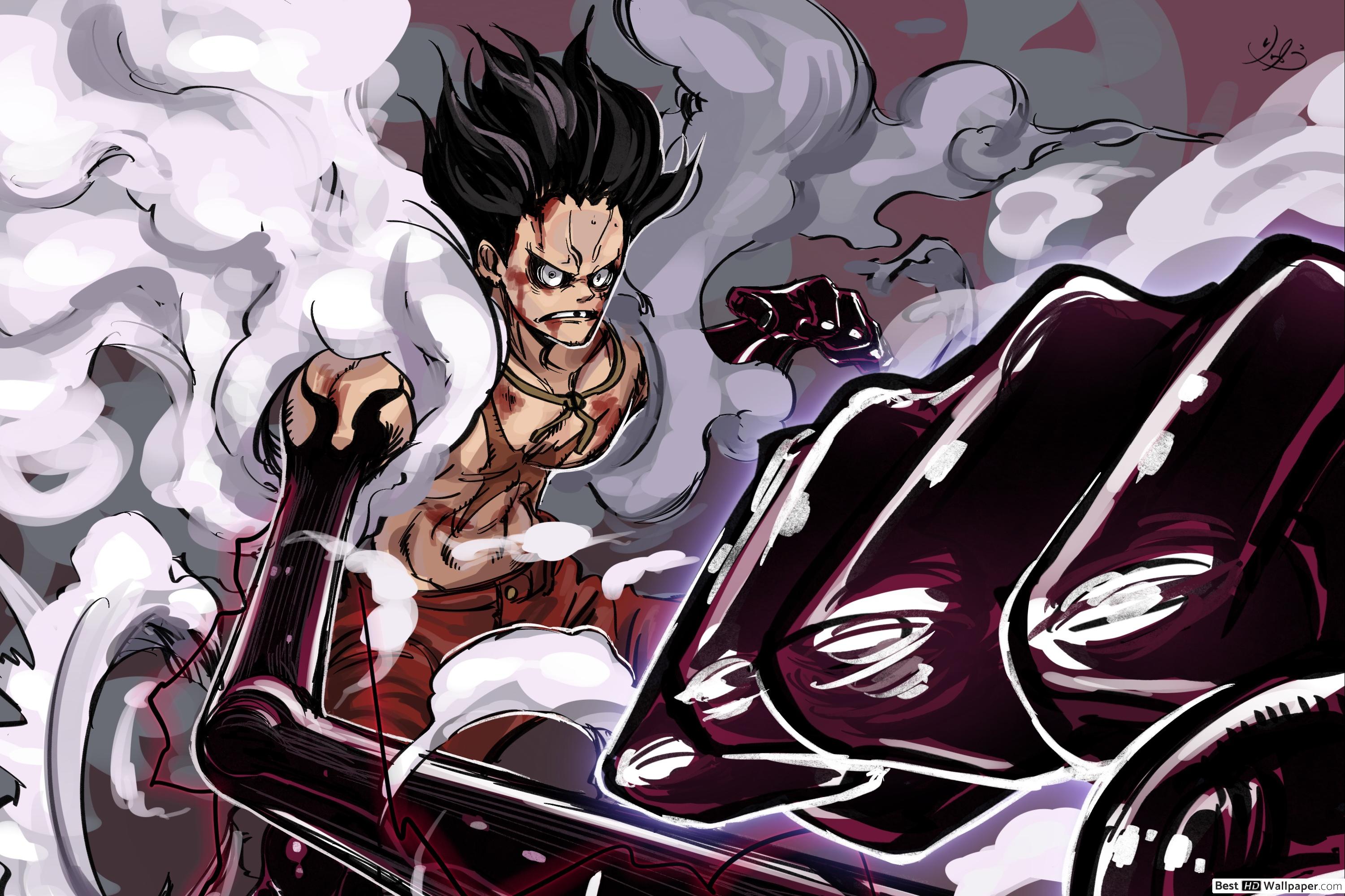 Luffy gear 4 bounce man gif