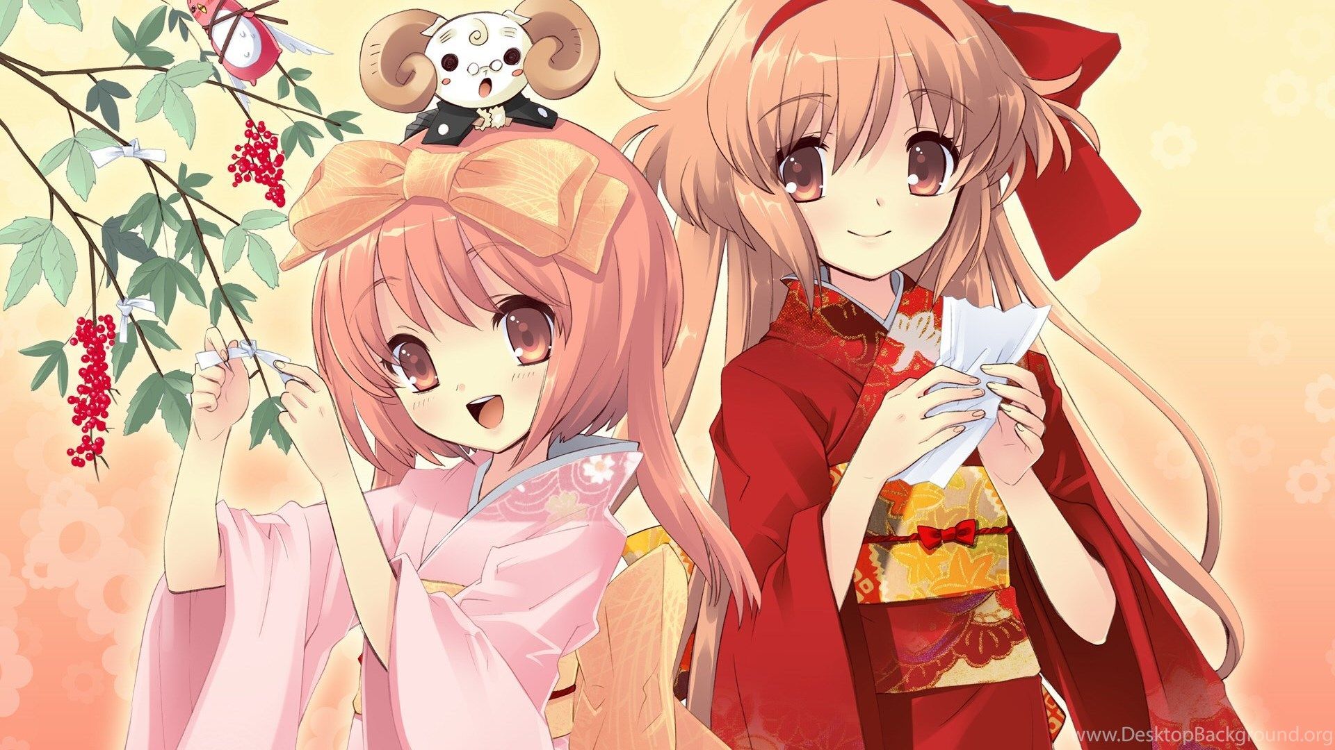 Anime Girl Friends Group Cute Wallpaper Desktop Background