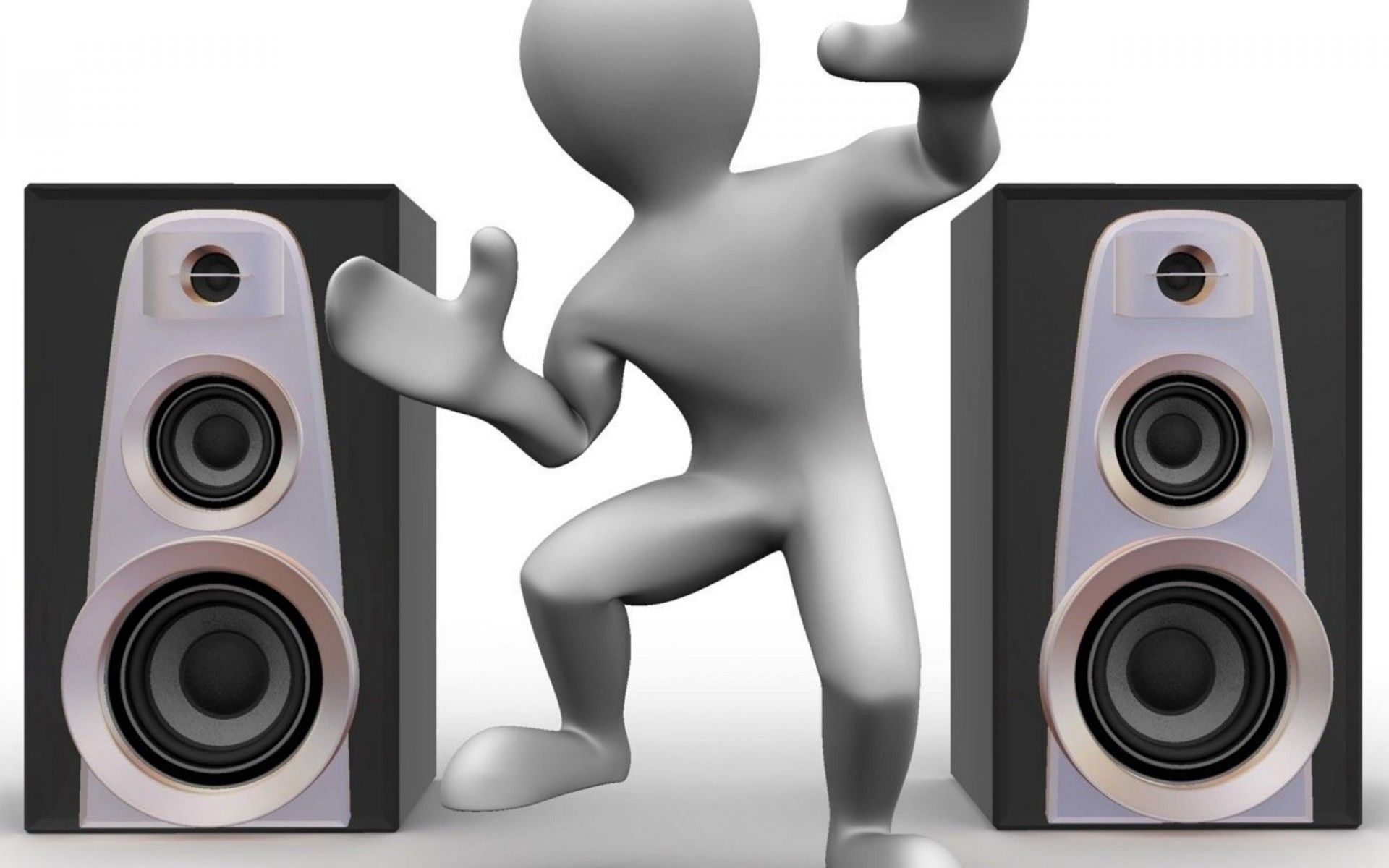 Man Figure Speakers Dance. HD wallpaper, Wallpaper, Cartoon image